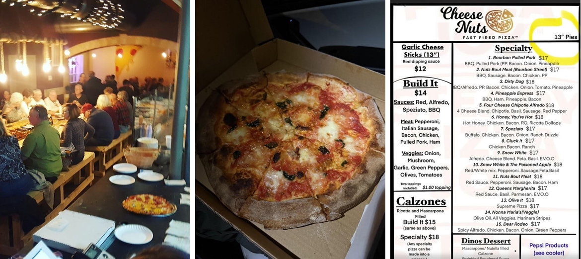 Cheese Nuts Fast Fired Pizza Menu